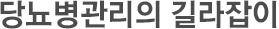 당뇨병관리의 길라잡이